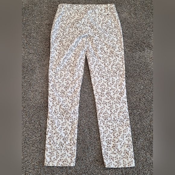 TOMMY HILFIGER Printed Chino Ankle Pants Size 2 - Picture 2 of 5